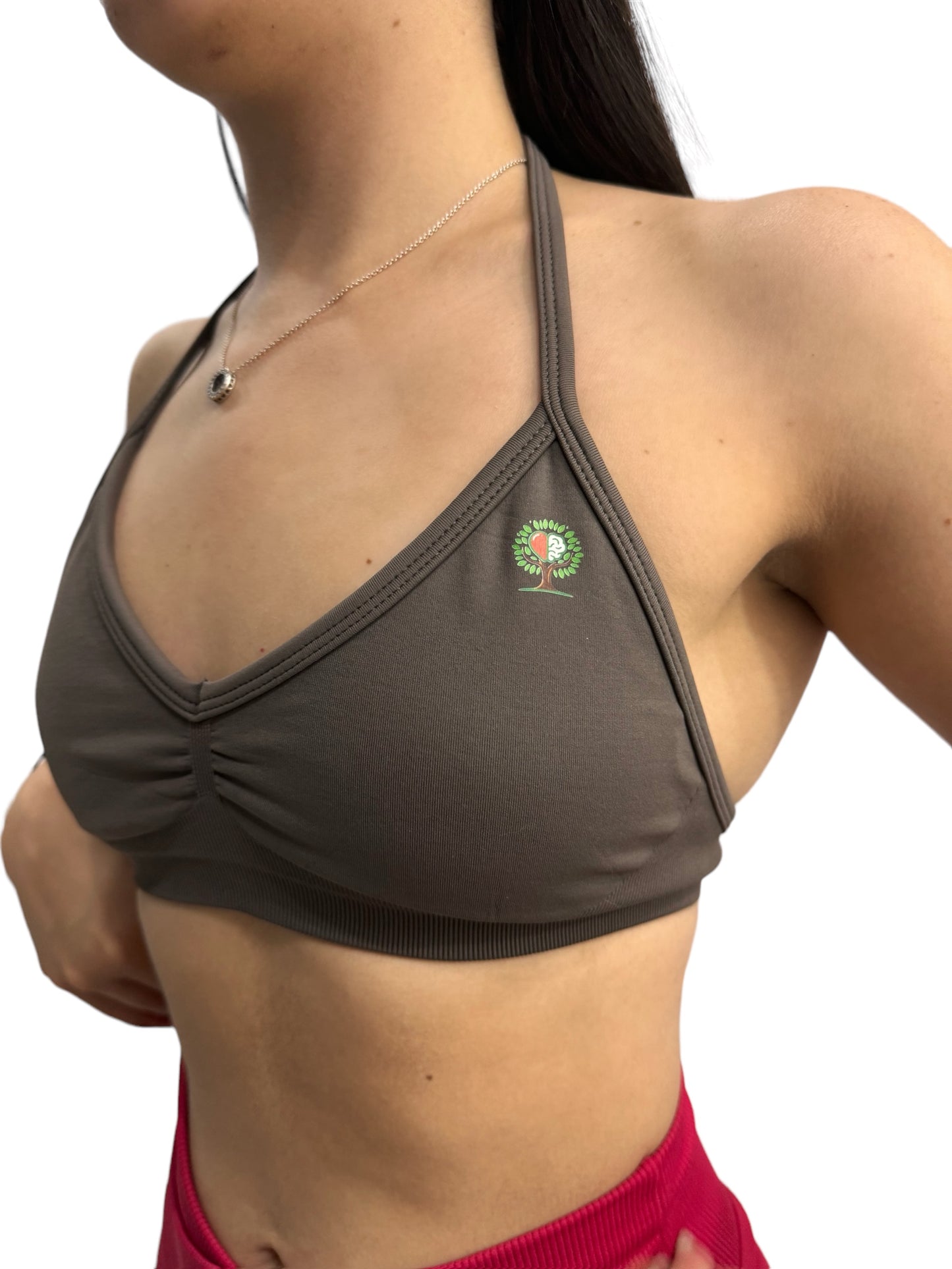 Ruched Strappy Sports Bra