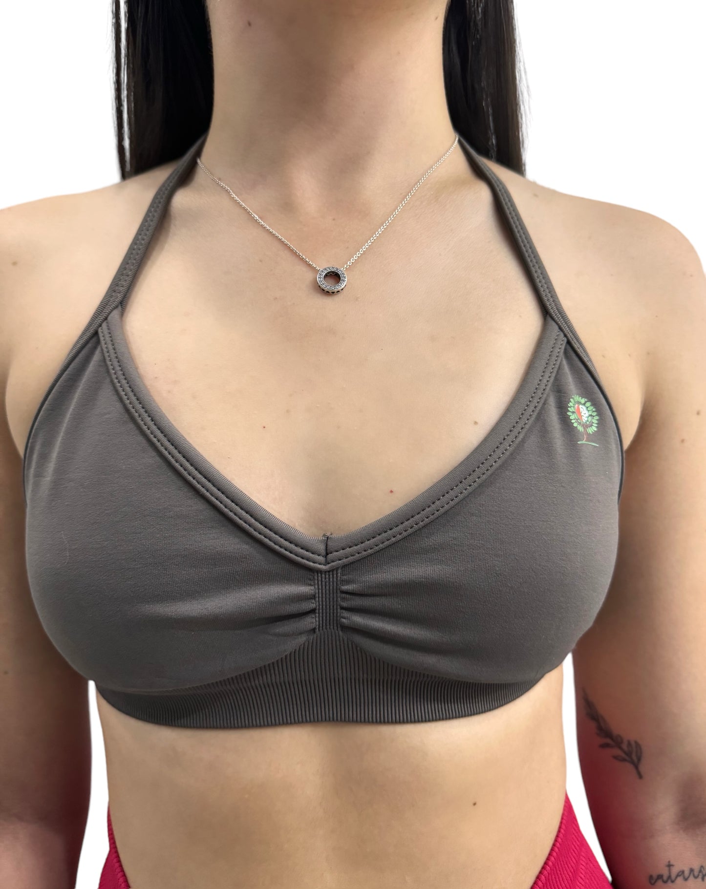 Ruched Strappy Sports Bra