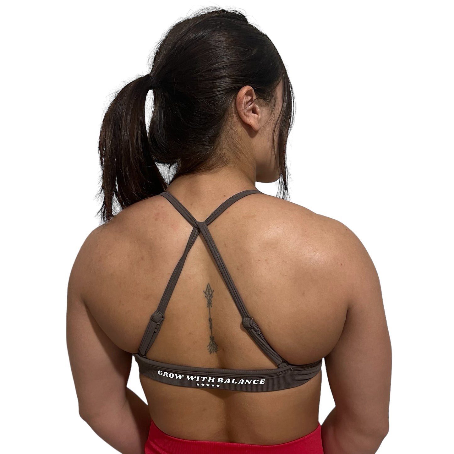 Ruched Strappy Sports Bra